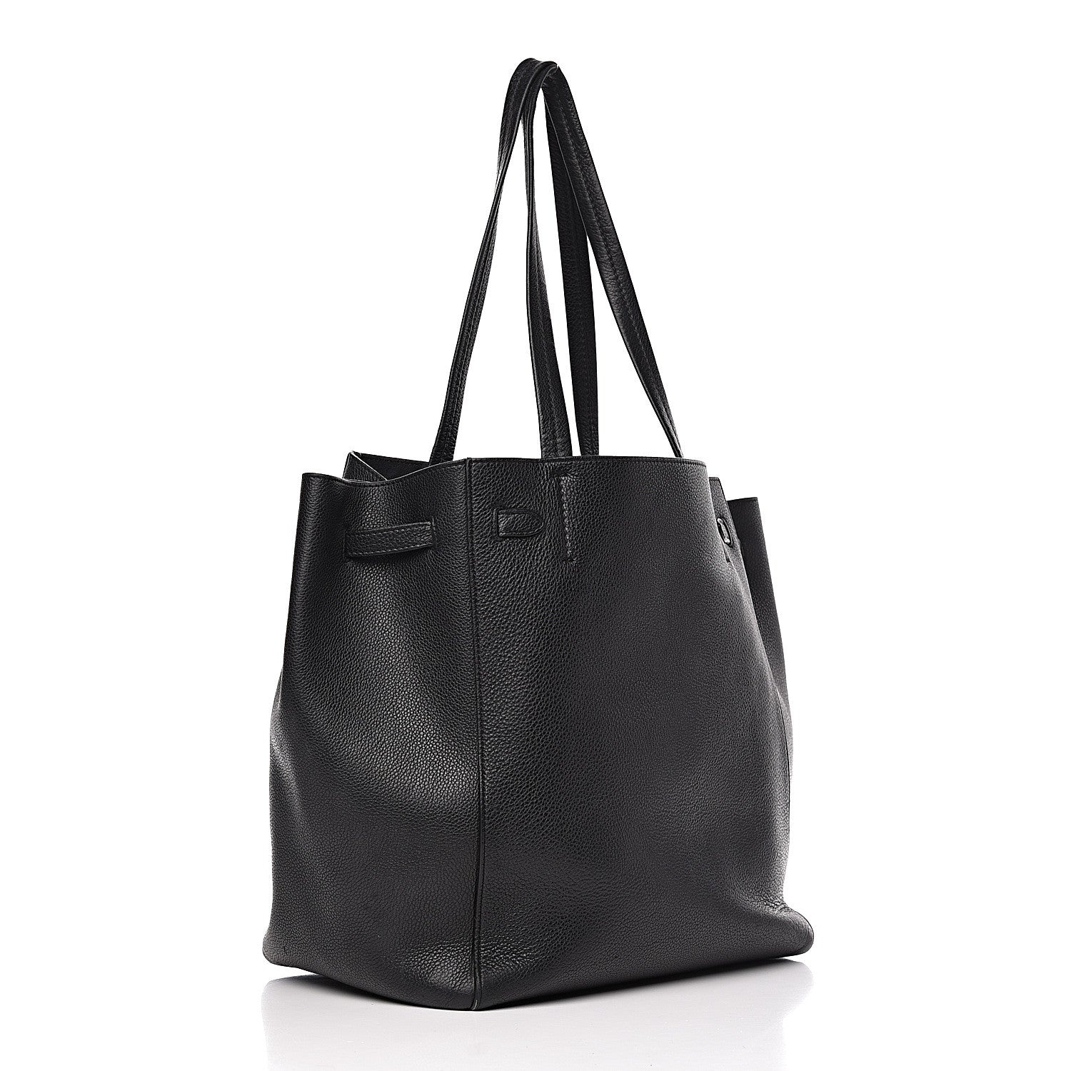 Celine Soft Grained Calfskin Small Belt Cabas Phantom Black 3 of 14