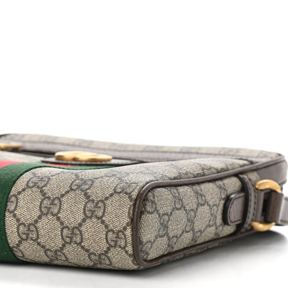 Gucci GG Supreme Monogram Web Small Ophidia Messenger Bag Brown 10 of 12