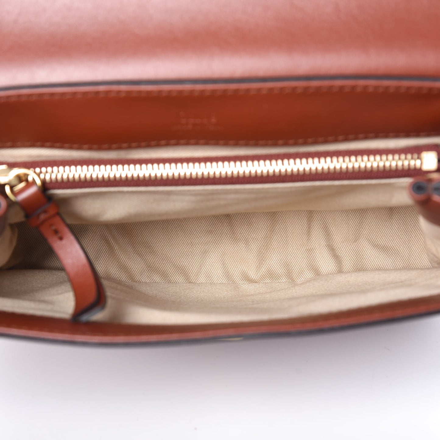 Calfskin Small C Double Carry Sepia Brown