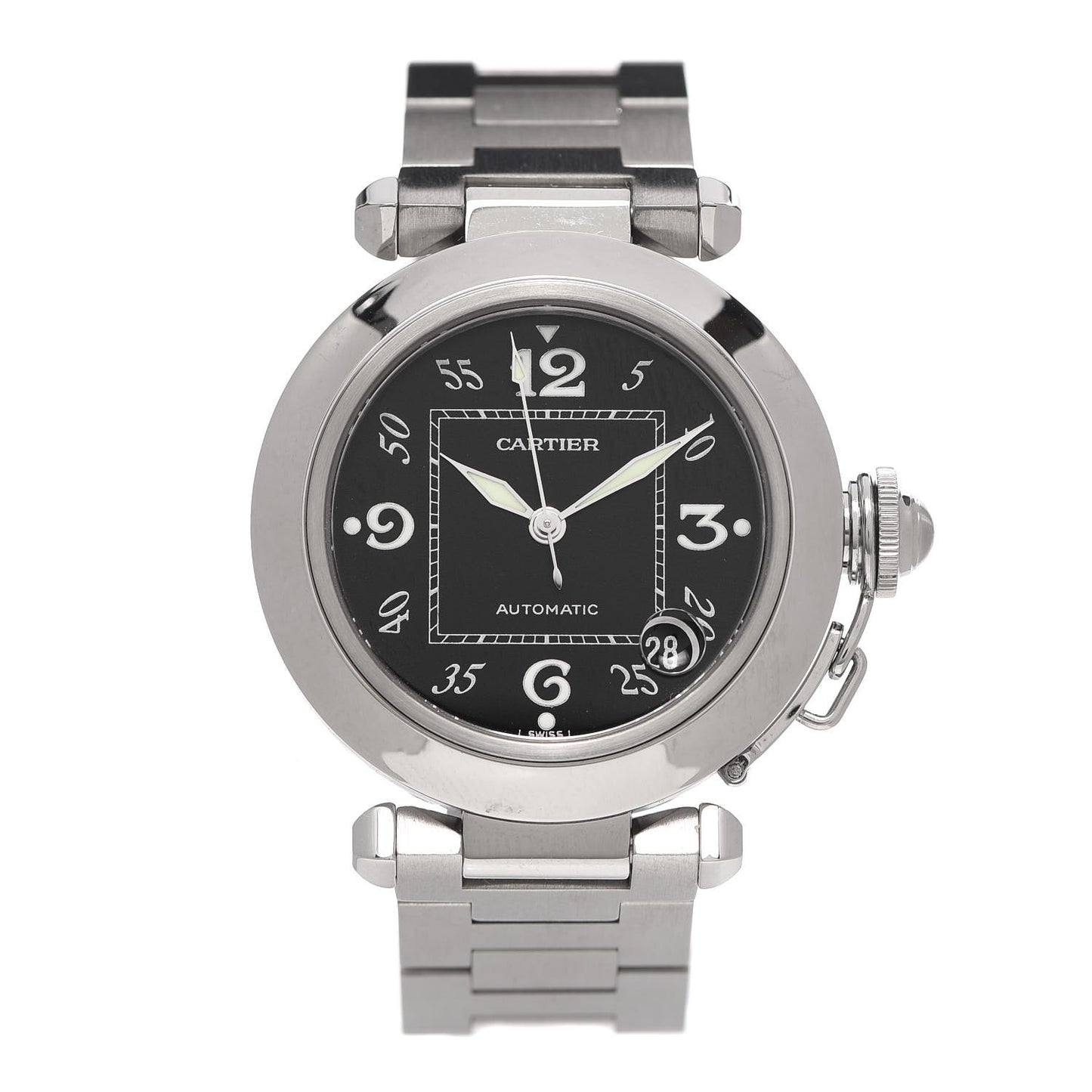 Stainless Steel 35mm Pasha C Automatic Watch Black