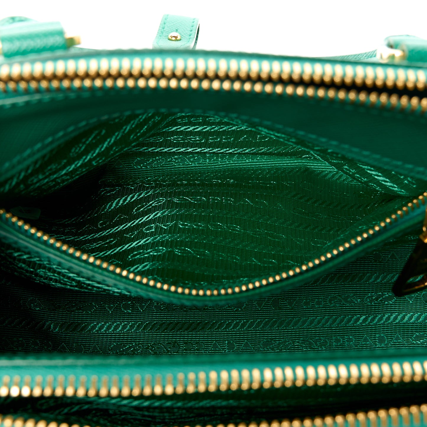 Saffiano Mini Galleria Double Zip Tote Biliardo