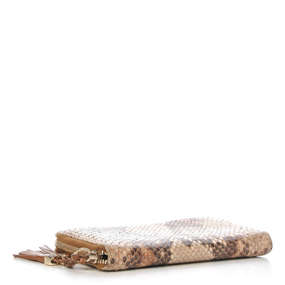 Gucci Python Marrakech Zip Around Wallet Brown 4 of 8