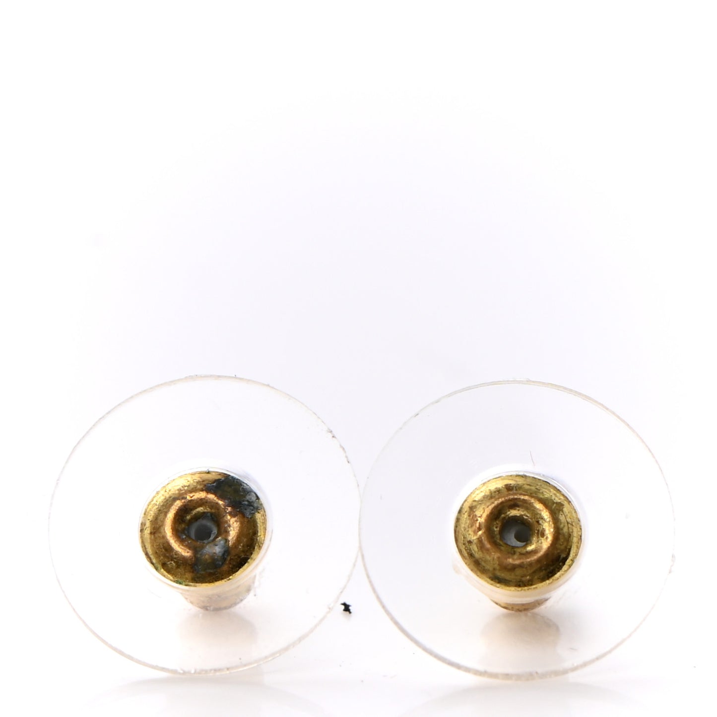 Crystal CC Drop Earrings Gold