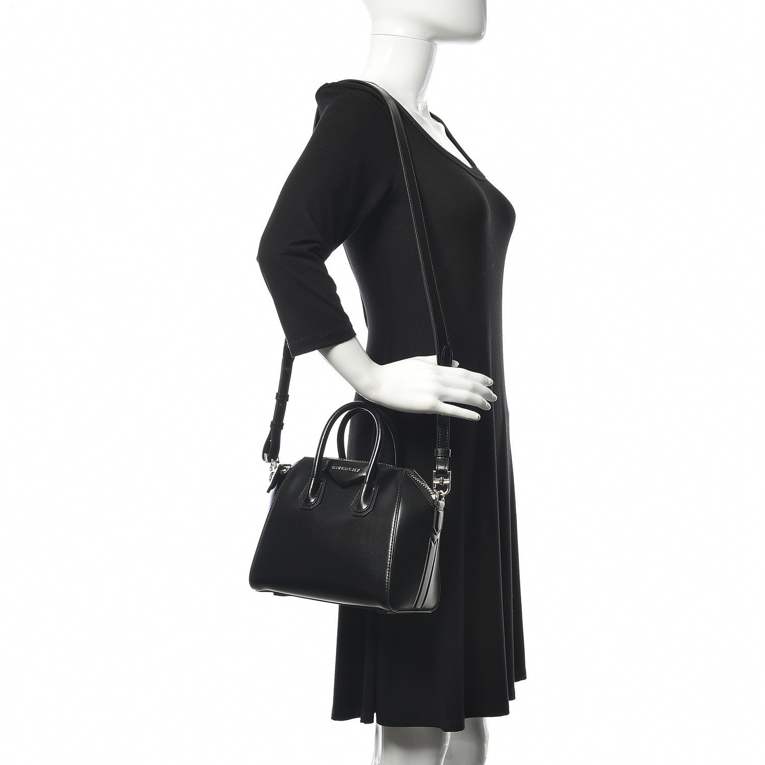 Givenchy Shiny Lord Calfskin Mini Antigona Black 2 of 9