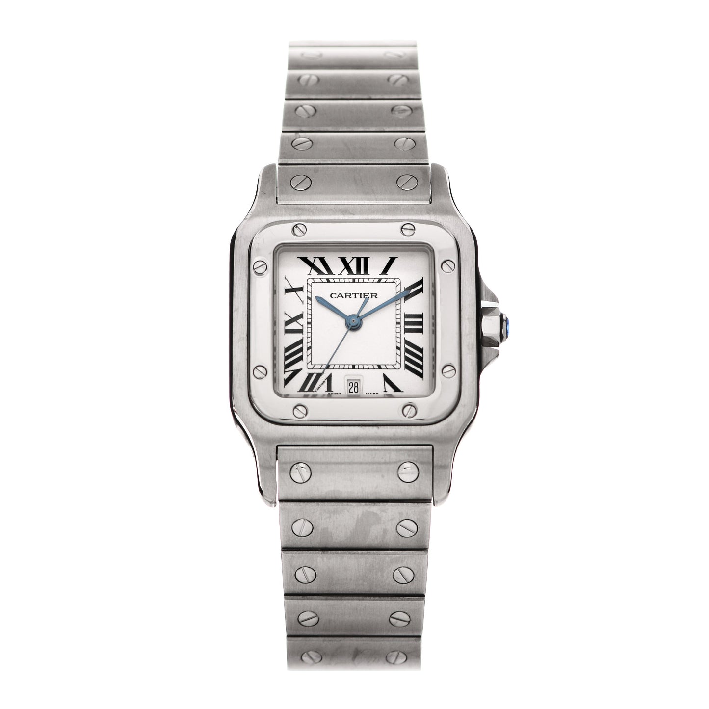 Stainless Steel 29mm Santos De Cartier Galbee Quartz Watch