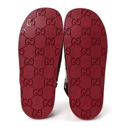 Gucci Guccissima GG Embossed Womens Sandals 37 Rosso Ancora 6 of 9