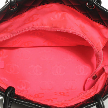 Chanel Calfskin Quilted Large Cambon Tote Black White 5 of 8
