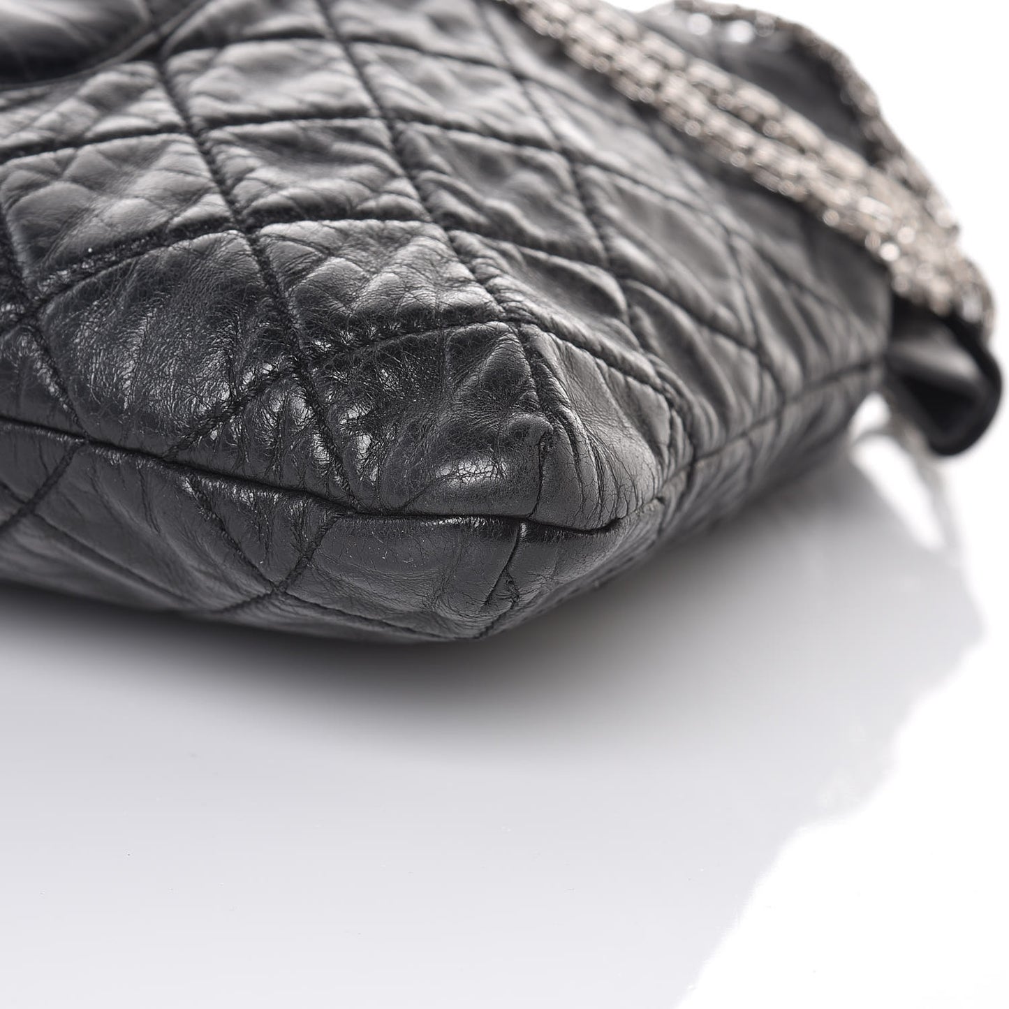 Aged Calfskin Oversized Reissue Overnight Tote Black