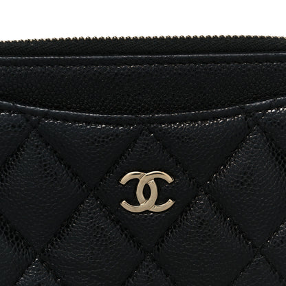 Chanel Caviar Quilted CC Zip Around Card Holder Black 8 of 8