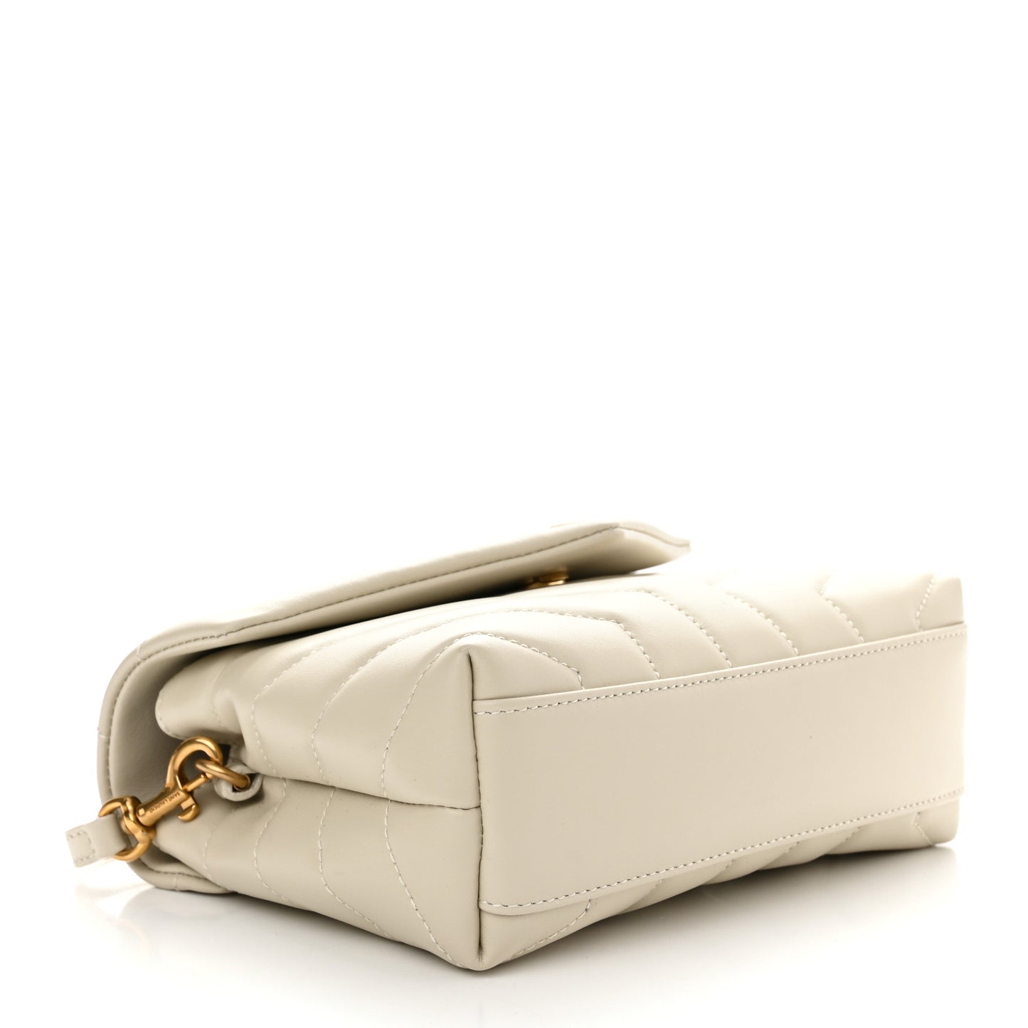 Calfskin Y Quilted Monogram Toy Loulou Crossbody Bag Blanc VIntage