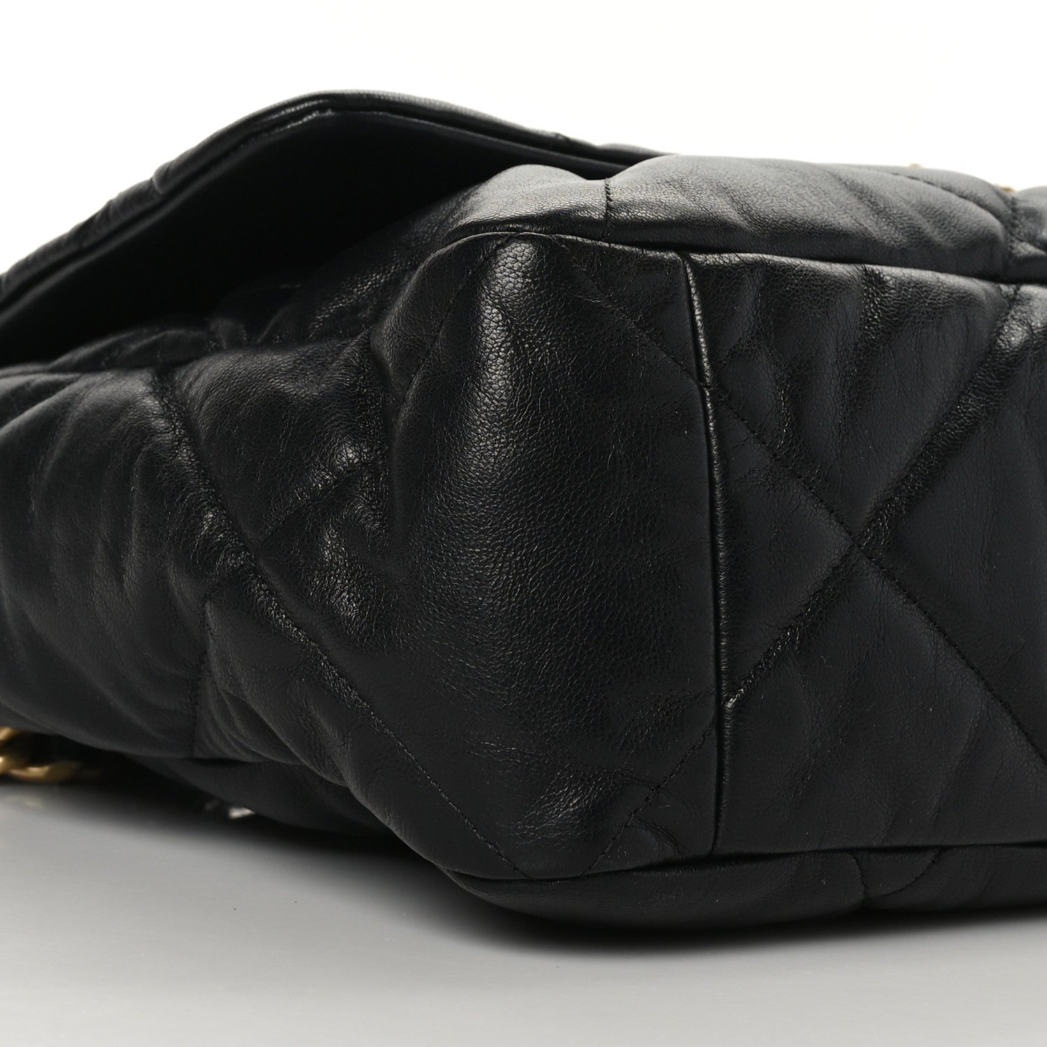 Chanel Goatskin Quilted Maxi Chanel 19 Flap Black 8 of 9
