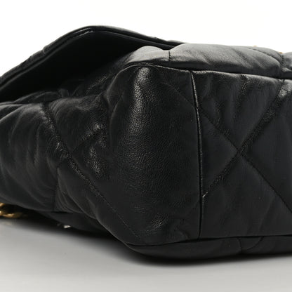 Chanel Goatskin Quilted Maxi Chanel 19 Flap Black 8 of 9