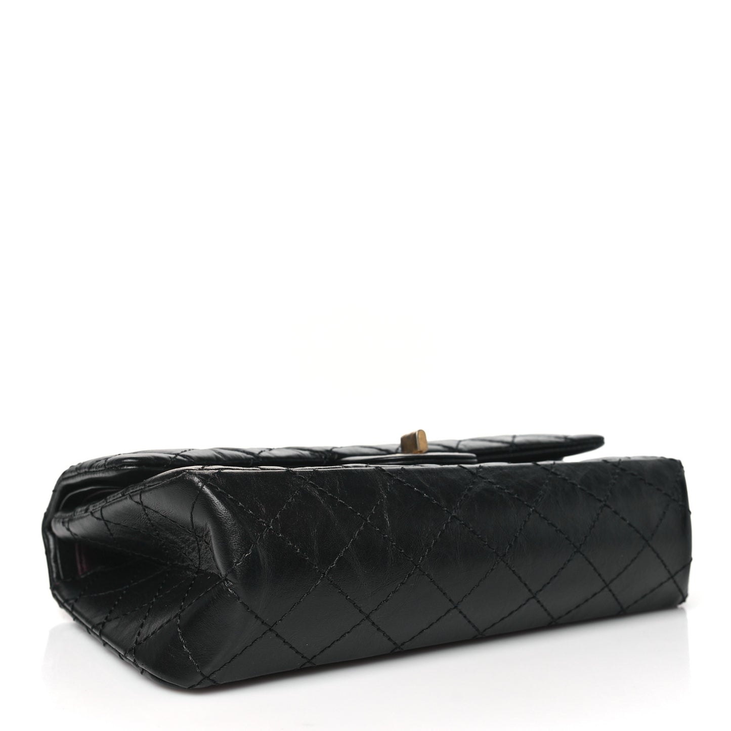 Aged Calfskin Quilted 2.55 Reissue 225 Flap Black