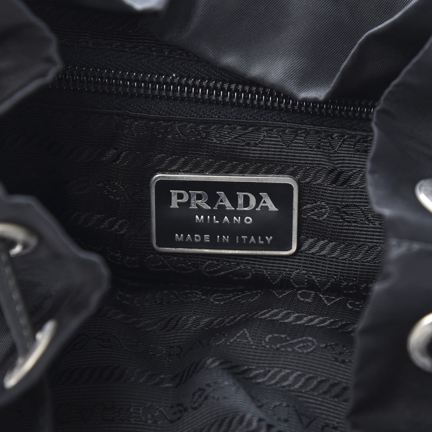 Prada Nylon Vela Medium Backpack Black 5 of 9