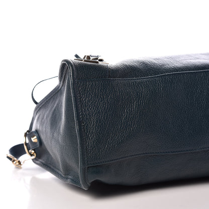Balenciaga Chevre Gold Metallic Edge Hardware City Bleu Paon 5 of 9