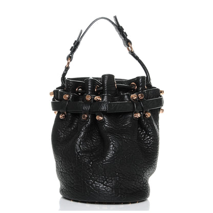 Alexander Wang Pebbled Lambskin Diego Bucket Black Rose Gold Hardware 1 of 7