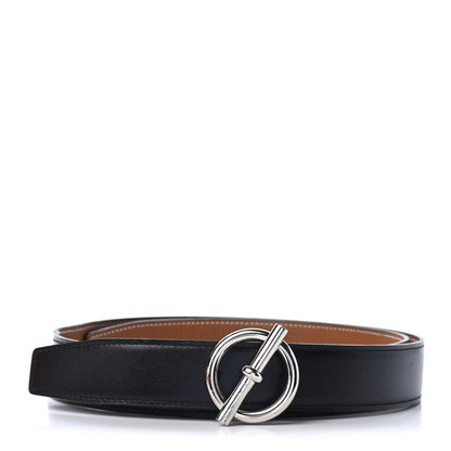 Hermes Box Togo Reversible Glenan 32mm Belt 90 Black Gold 1 of 5
