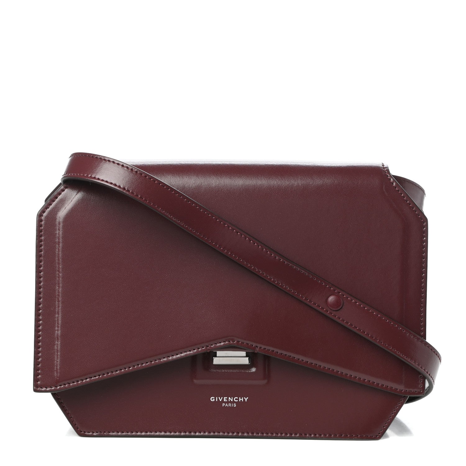 Givenchy Calfskin Medium Bow Cut Shoulder Bag Burgundy 1 of 8