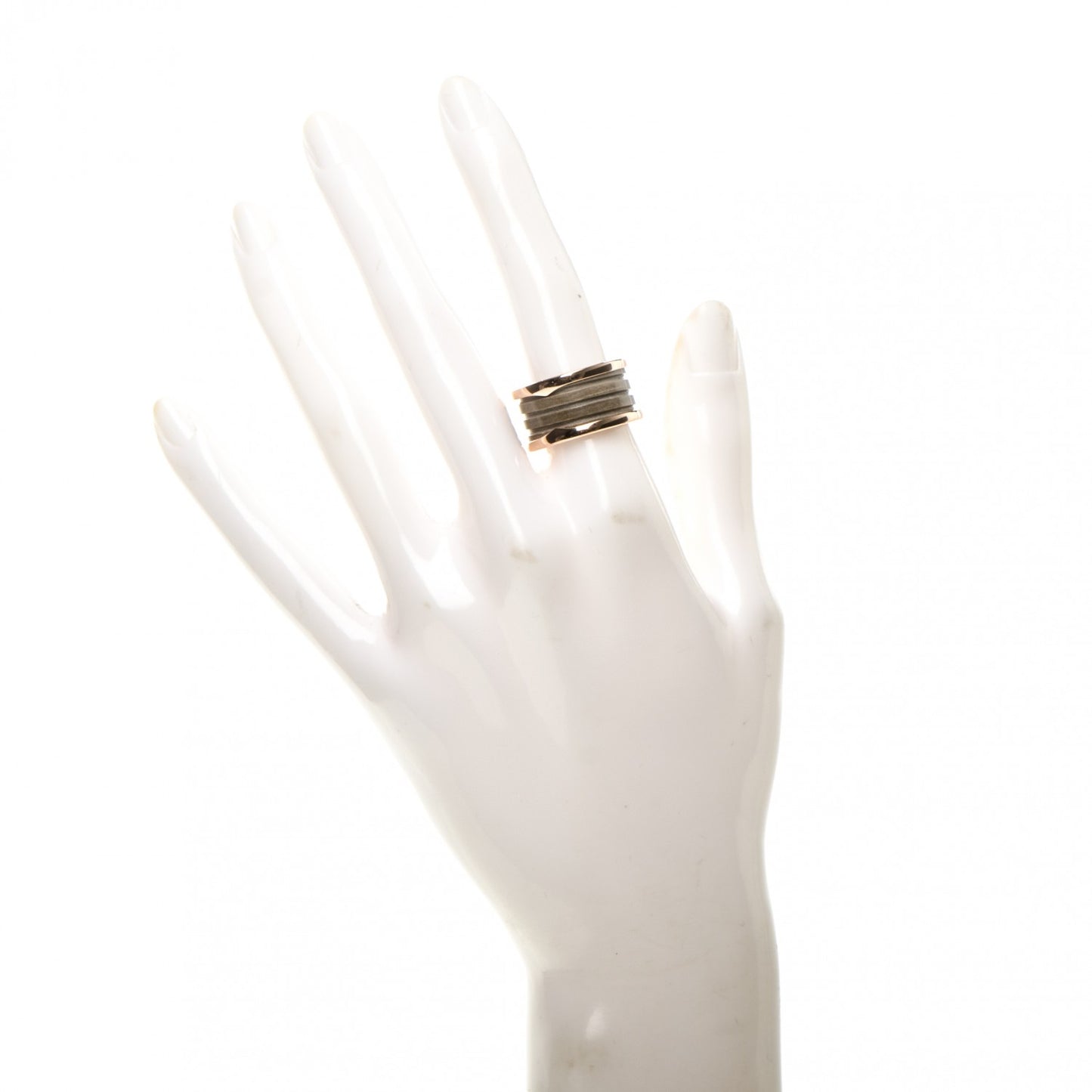 BULGAR 18K Rose Gold B.Zero1 4 Band Ring 54 7