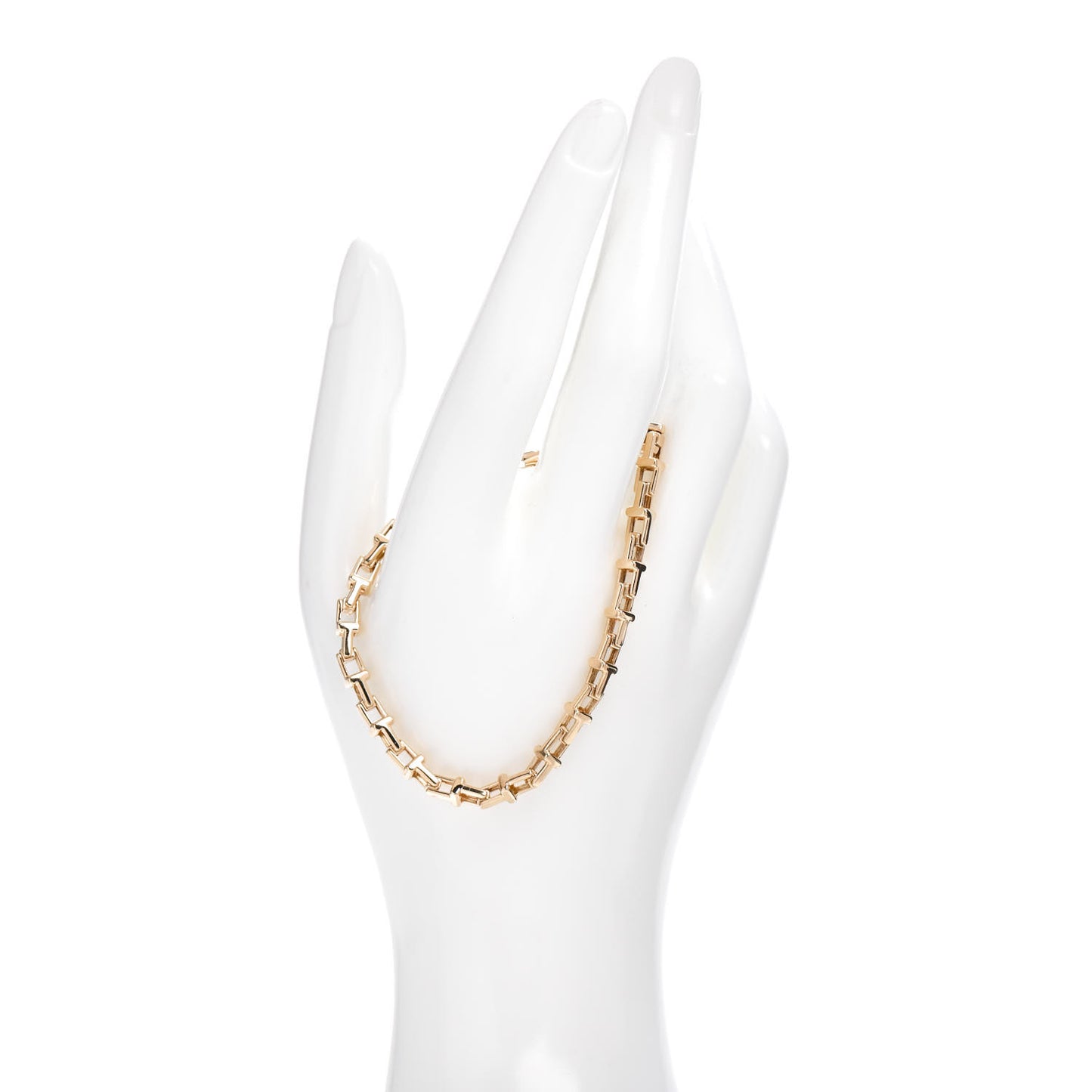 18K Yellow Gold Narrow T Chain Bracelet