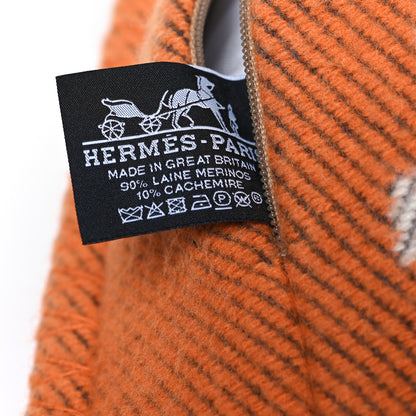 Hermes Wool Cashmere Avalon Pillow GM Ecru Potiron 3 of 3