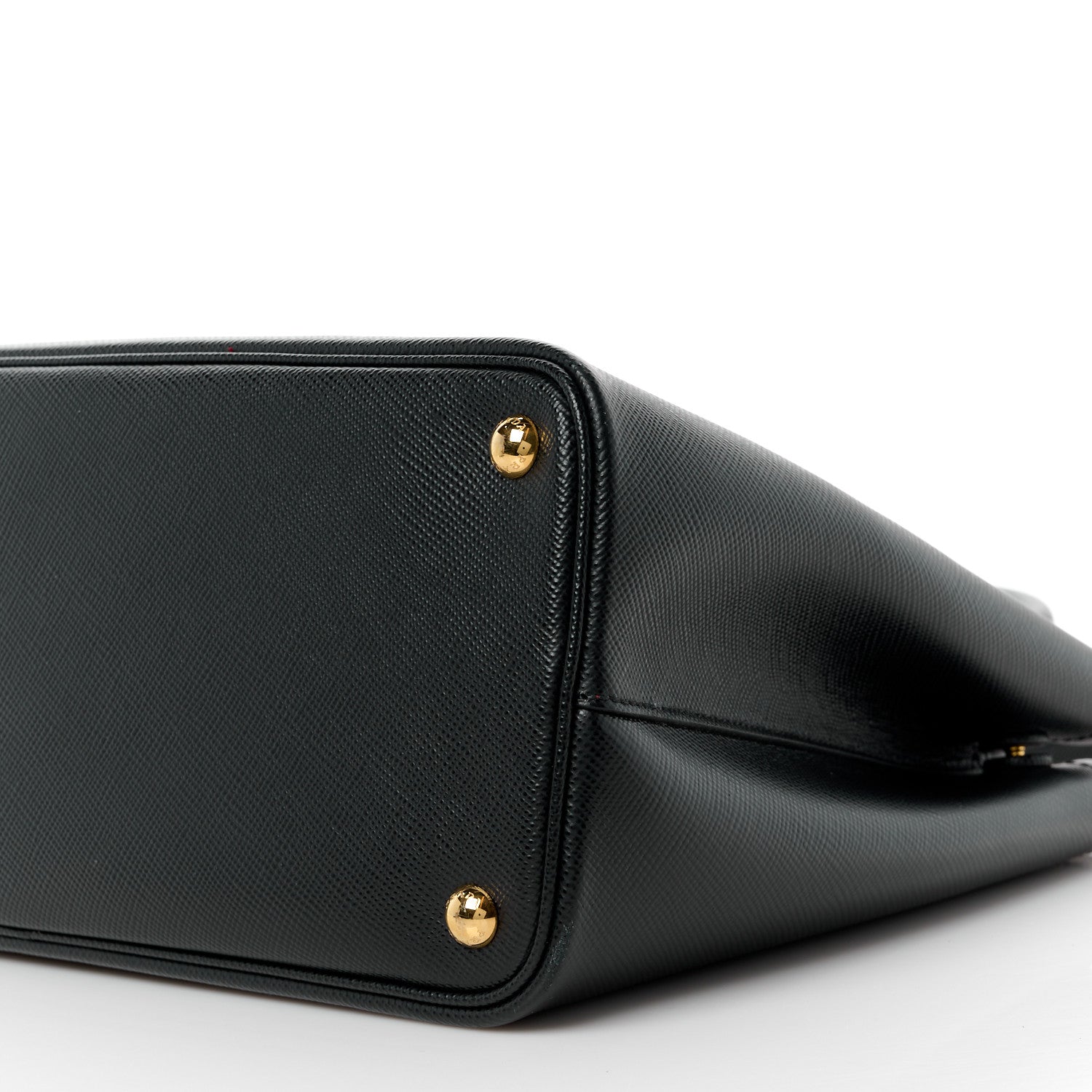 Prada Saffiano Cuir Medium Double Bag Black Fuoco 11 of 11
