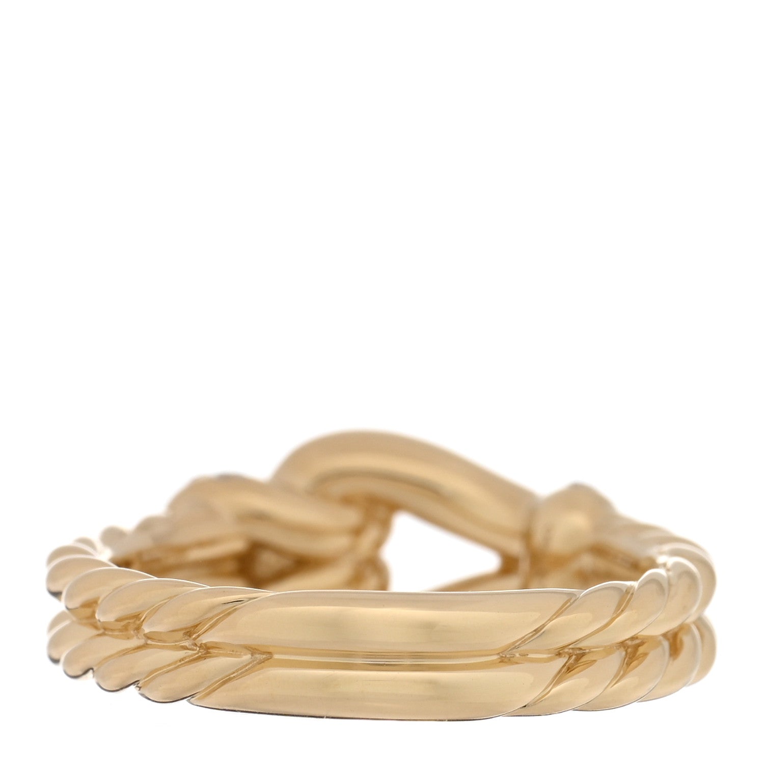 David Yurman 18K Yellow Gold Diamond Thoroughbred Loop Ring 50 5.5 3 of 5