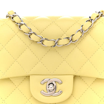 Chanel Lambskin Quilted Mini Square Flap Yellow 8 of 10