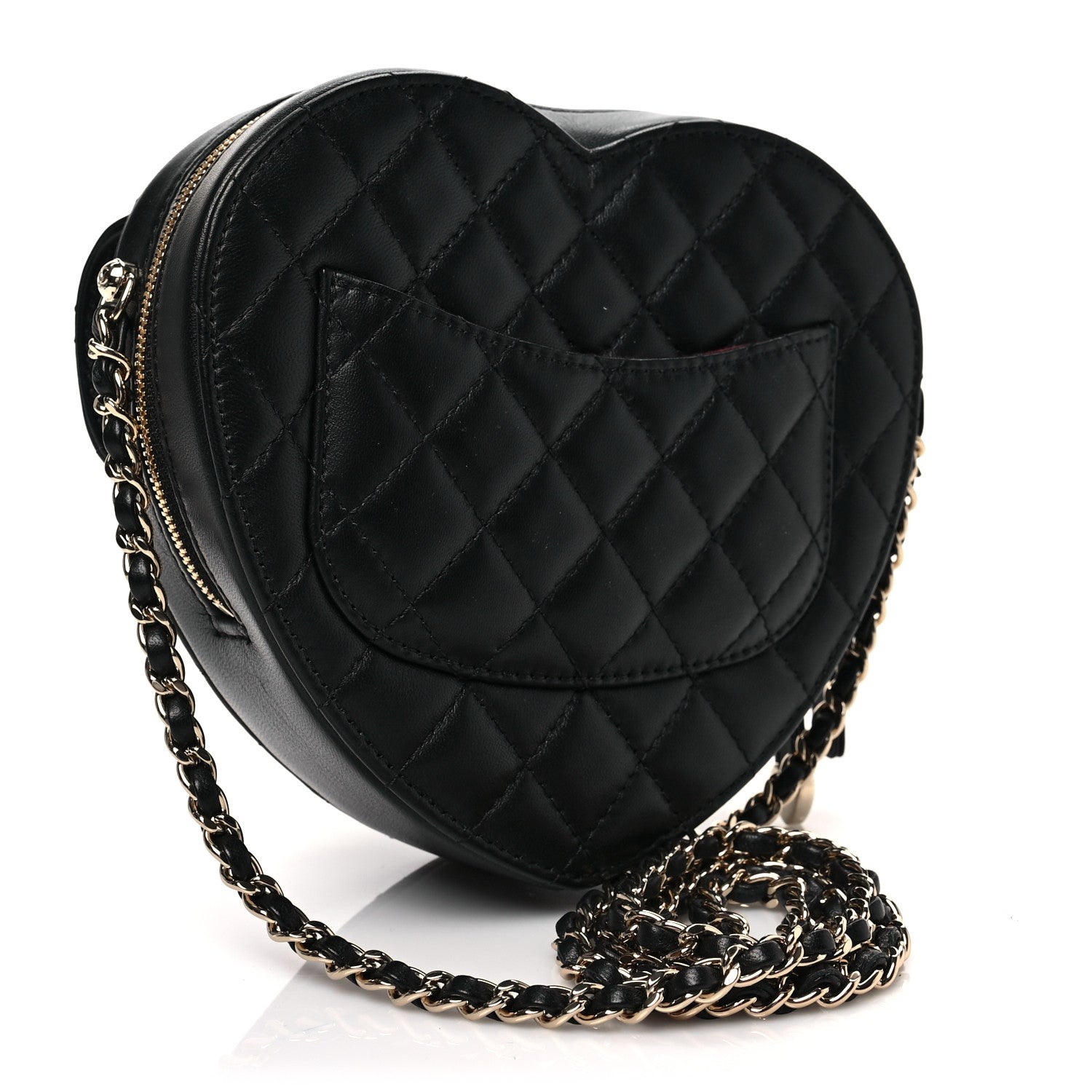 Chanel Lambskin Quilted CC In Love Heart Bag Black 3 of 8