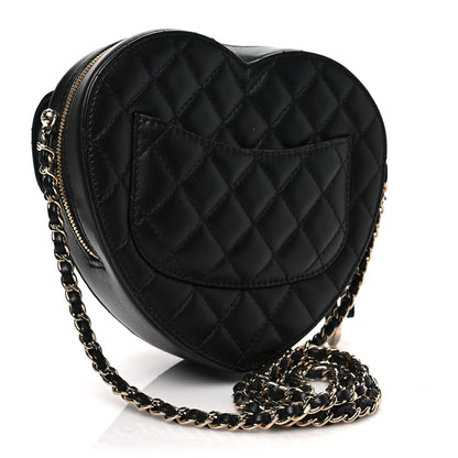 Chanel Lambskin Quilted CC In Love Heart Bag Black 3 of 8