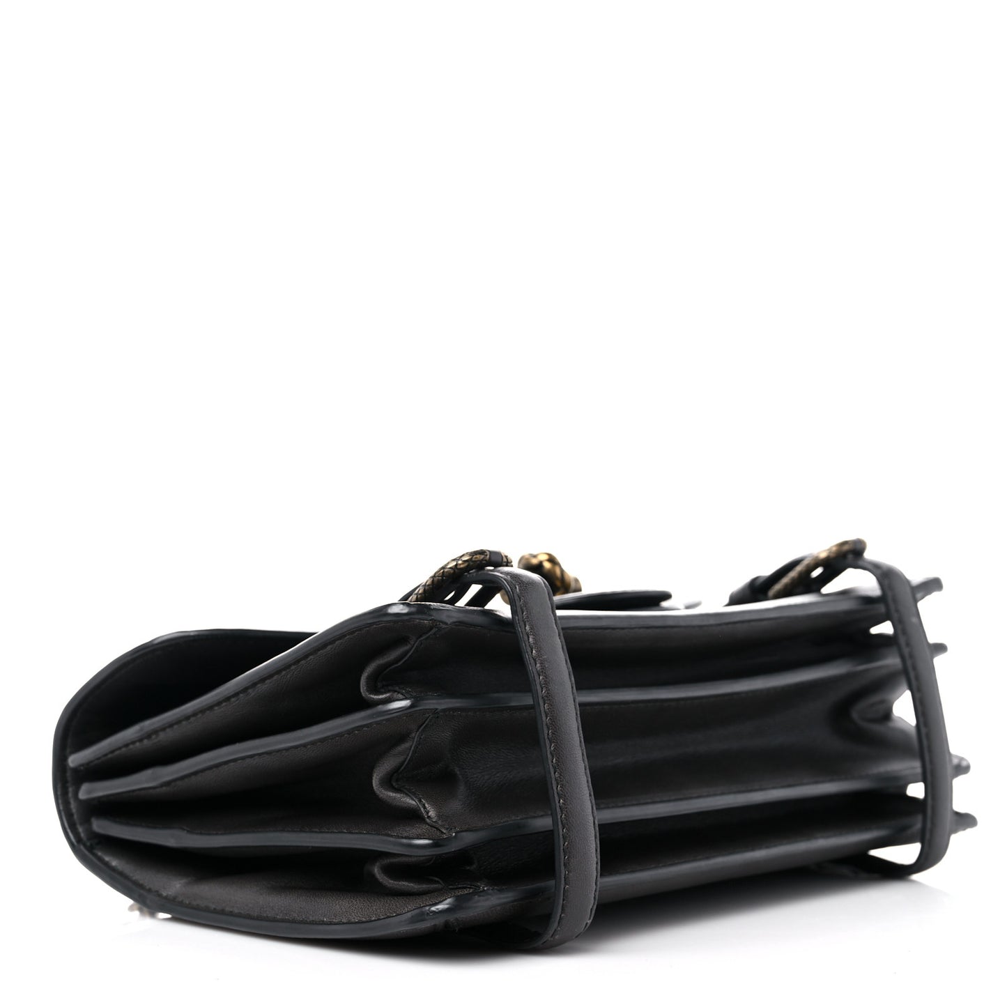 French Calfskin Intrecciato City Knot Bag Grey