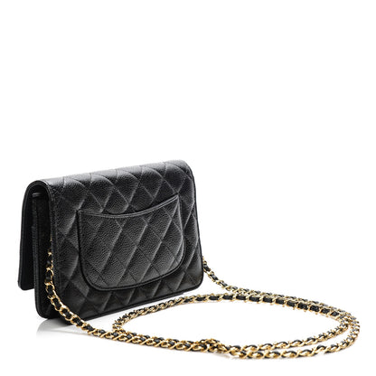 Chanel Caviar Quilted Wallet On Chain WOC Black 12 of 18