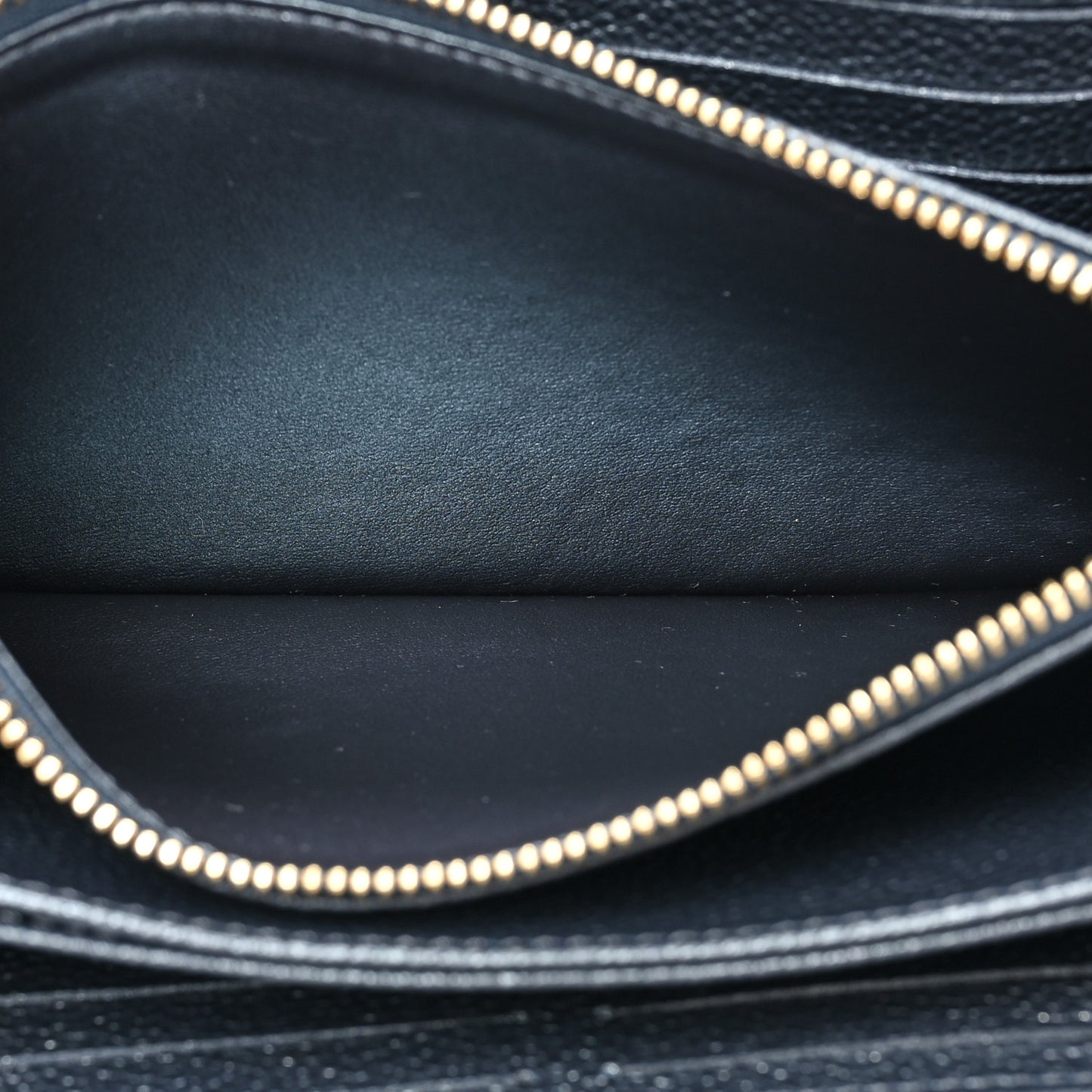 Metallic Empreinte Monogram Zippy Wallet Navy Blue