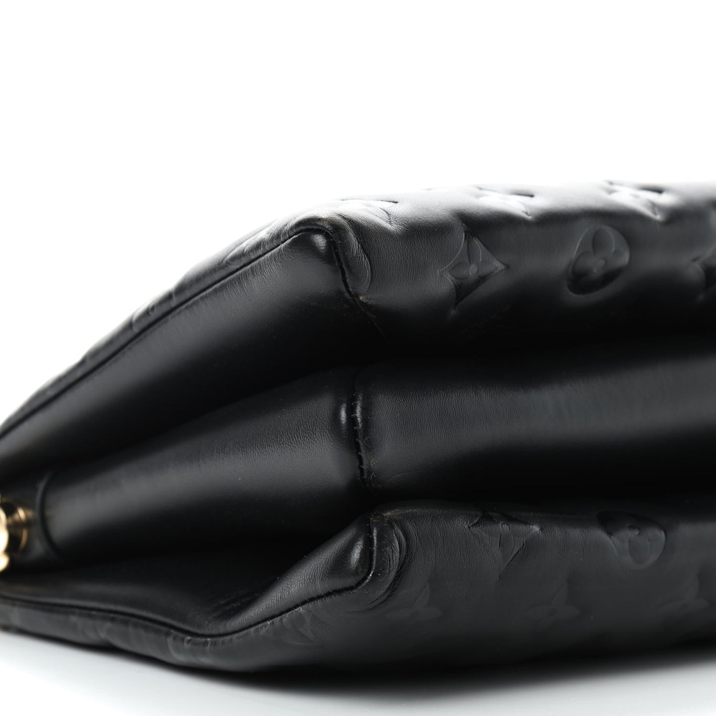 Lambskin Embossed Monogram Coussin PM Black