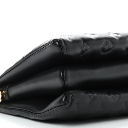 Louis Vuitton Lambskin Embossed Monogram Coussin PM Black 5 of 8