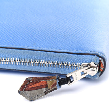 Hermes Epsom Silk'In Compact Wallet Bleu Paradis 18 of 19