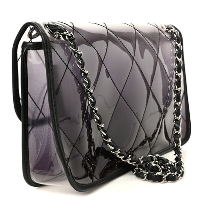 Chanel Vinyl Quilted Degrade Jumbo Single Flap Black 3 of 11