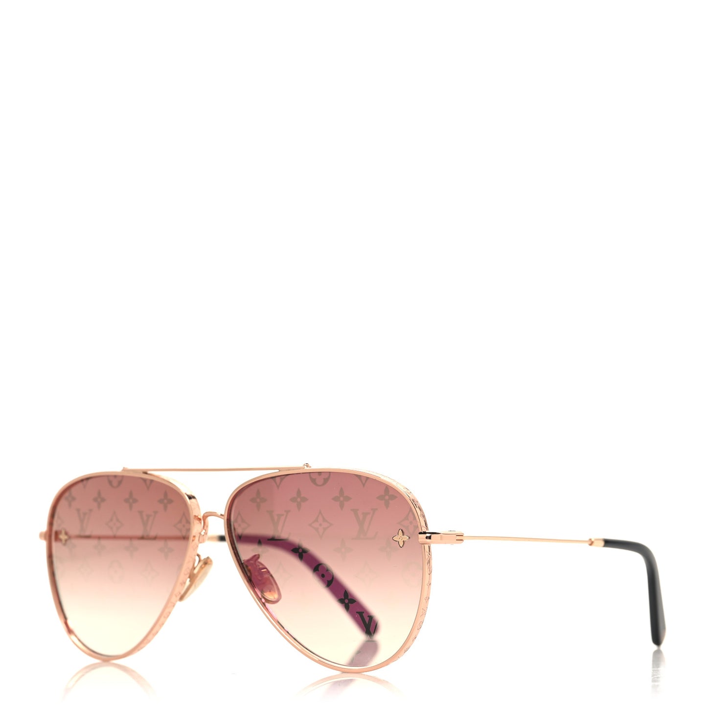 Metal Monogram The LV Pilot Sunglasses Z1781U Gradient Pink