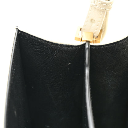 Saint Laurent Grain de Poudre Mini Classic Monogram Cassandra Top Handle Vintage White 12 of 14