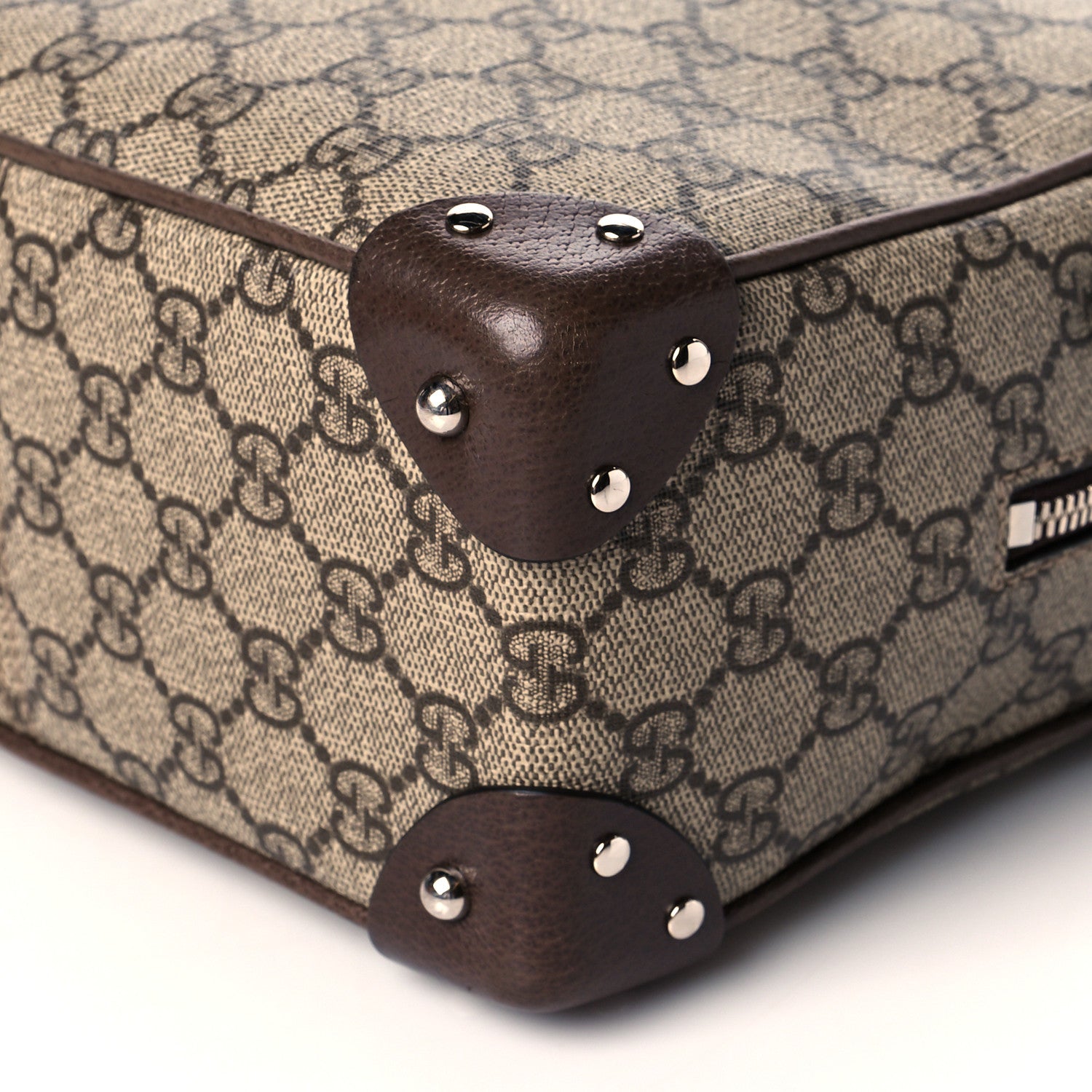 Gucci GG Supreme Monogram Textured Calfskin Square Messenger Bag Beige Ebony New Acero 9 of 12
