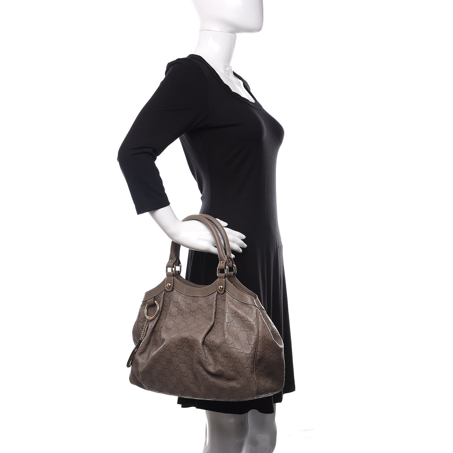 Gucci Guccissima Medium Sukey Tote Taupe 2 of 10