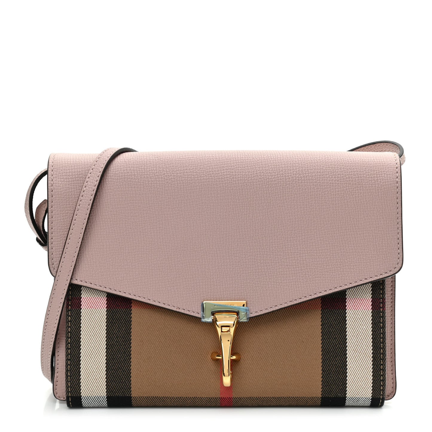Derby Calfskin House Check Small Macken Crossbody Bag Pale Orchid