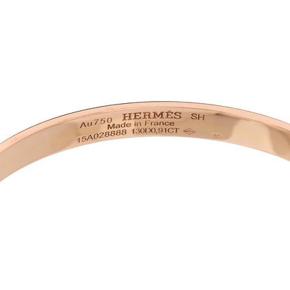 Hermes 18K Rose Gold Diamond PM Collier De Chien Pave Bracelet SH 3 of 4