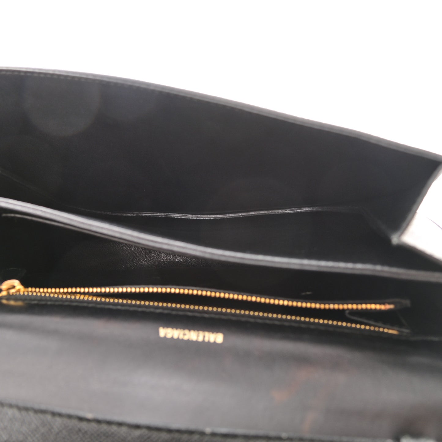 Signature Grained Calfskin Logo S Ville Day Bag Black