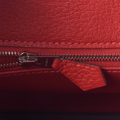 Hermes Taurillon Clemence Birkin 30 Rouge Casaque 13 of 30