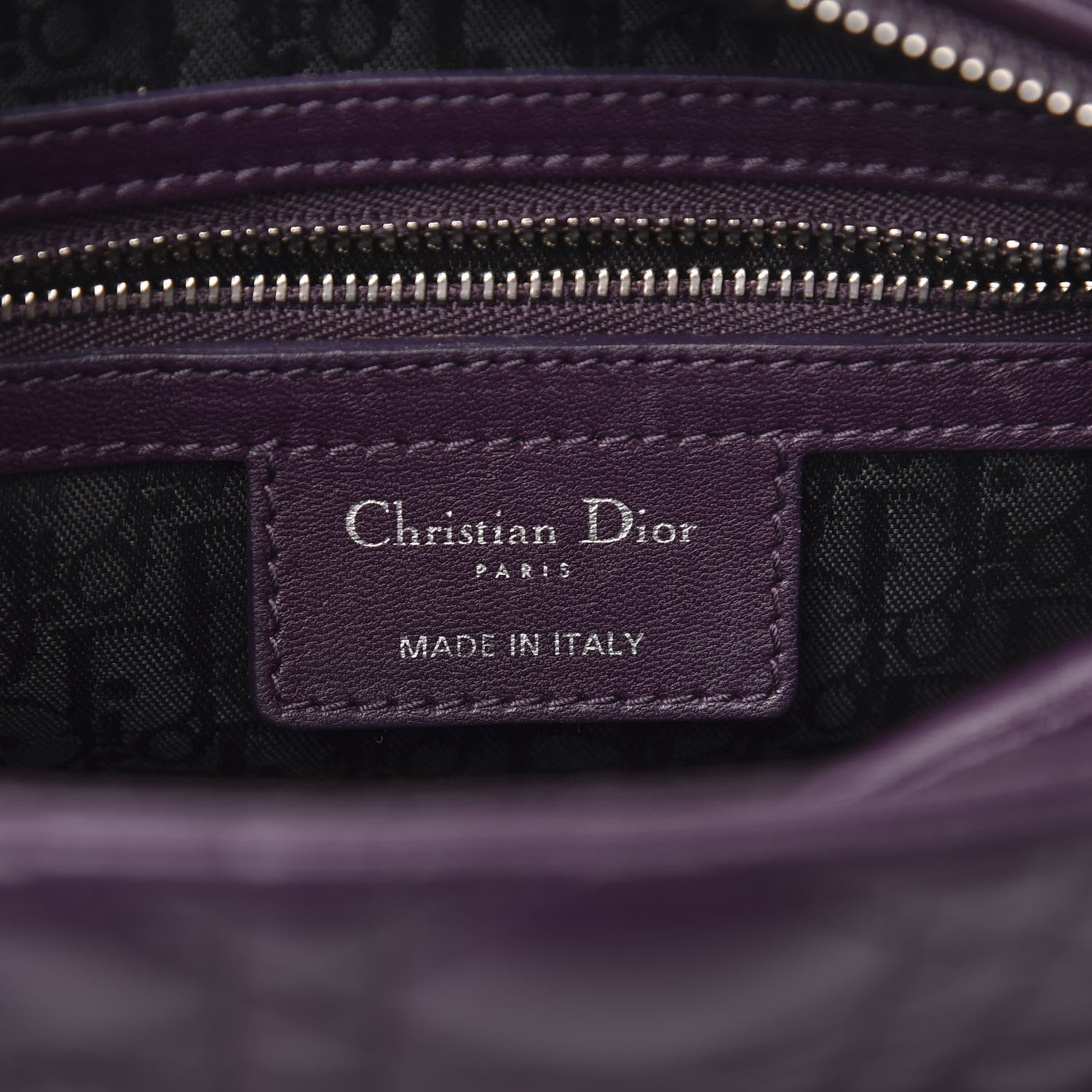 Christian Dior Lambskin Cannage Medium Lady Dior Purple 6 of 10