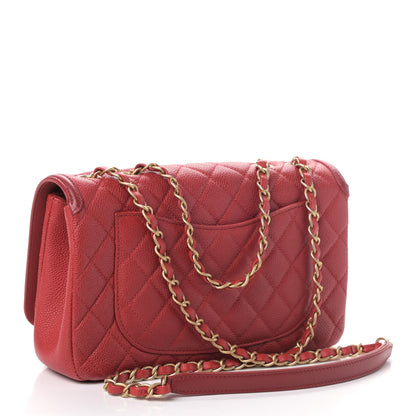 Chanel Caviar Quilted Medium CC Filigree Flap Red 2 of 4