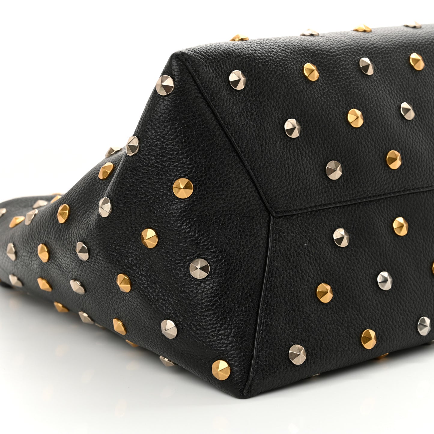 Grained Calfskin  Glam Studs The Sack Bag Black