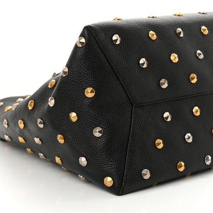 Marc Jacobs Grained Calfskin  Glam Studs The Sack Bag Black 9 of 10