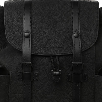 Louis Vuitton Taurillon Monogram Christopher MM Backpack Black 7 of 9